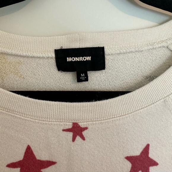 Monrow | Oversized Raglan Sleeve Multicolor Stars Sweatshirt - Picture 5 of 7